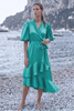 Vestido Capri Volantes Turquesa